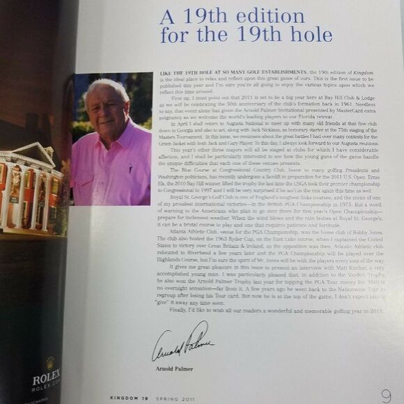 Arnold Palmer PGA Autographed Kingdom Magazine - Picture 5 of 10